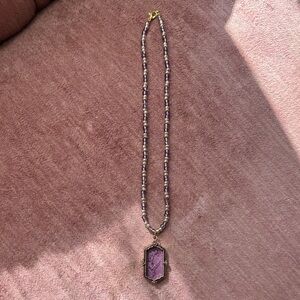 Handmade Purple Beaded Necklace
